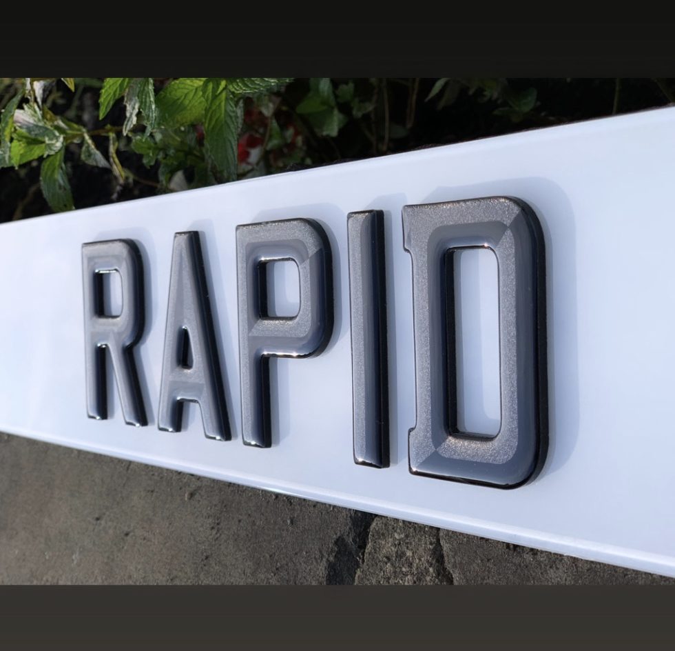 thumbnail image 2 of 3D Carbon Gel Tinted Smoked Number Plates – Pair Front & Back (Personalize UK) 2 of 4